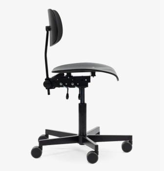 Preview: W+S Bürostuhl S197 R20 pulverbeschichtet schwarz